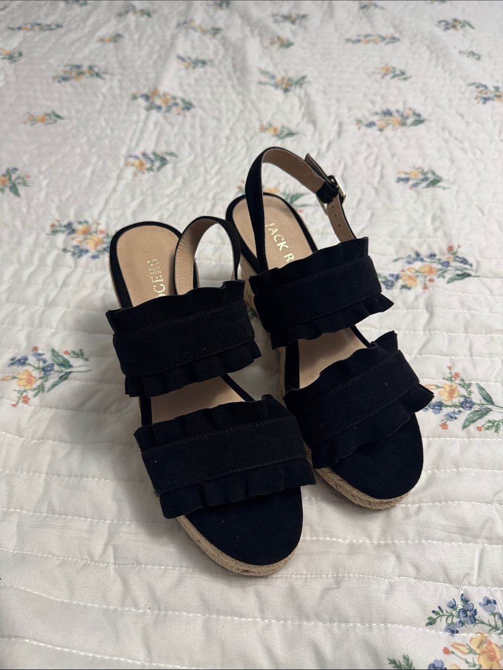 Jack Rogers Ruffled Slingback Sandals - Women's Summer Heels
